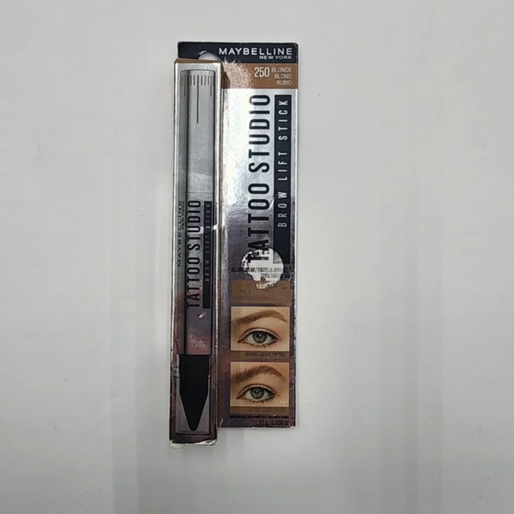Maybelline New York Tattoo Studio Brow Lift Stick 250 Blonde .038 Oz New in‎ Box